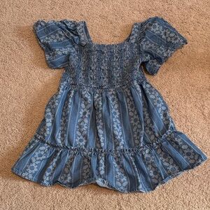 Cat & Jack Blue Patterned Casual Dress